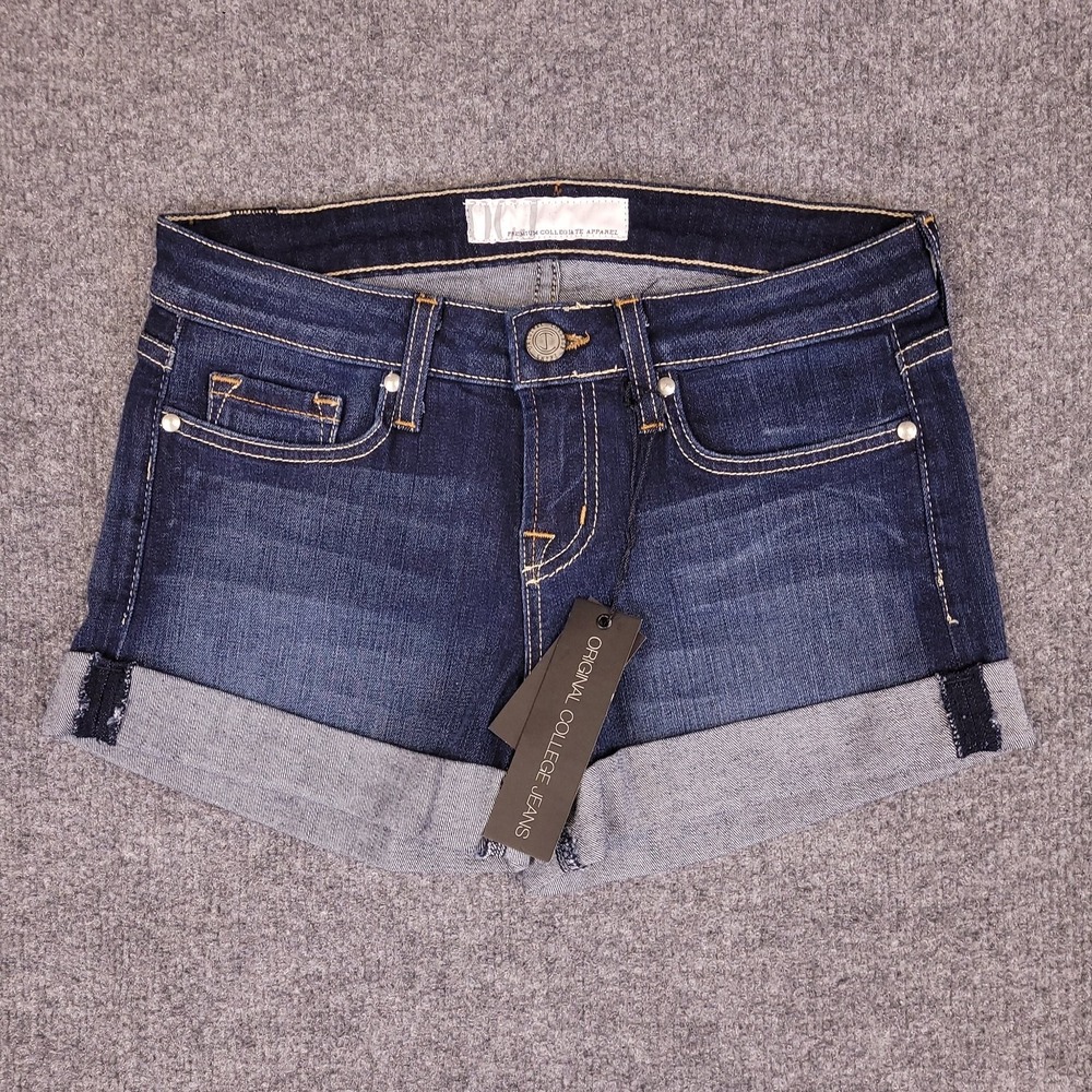 OCJ Woo Pig Sooie Jean Shorts 26 Stretch Cuffed Arkansas Razorbacks Denim Jorts